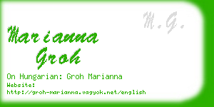 marianna groh business card